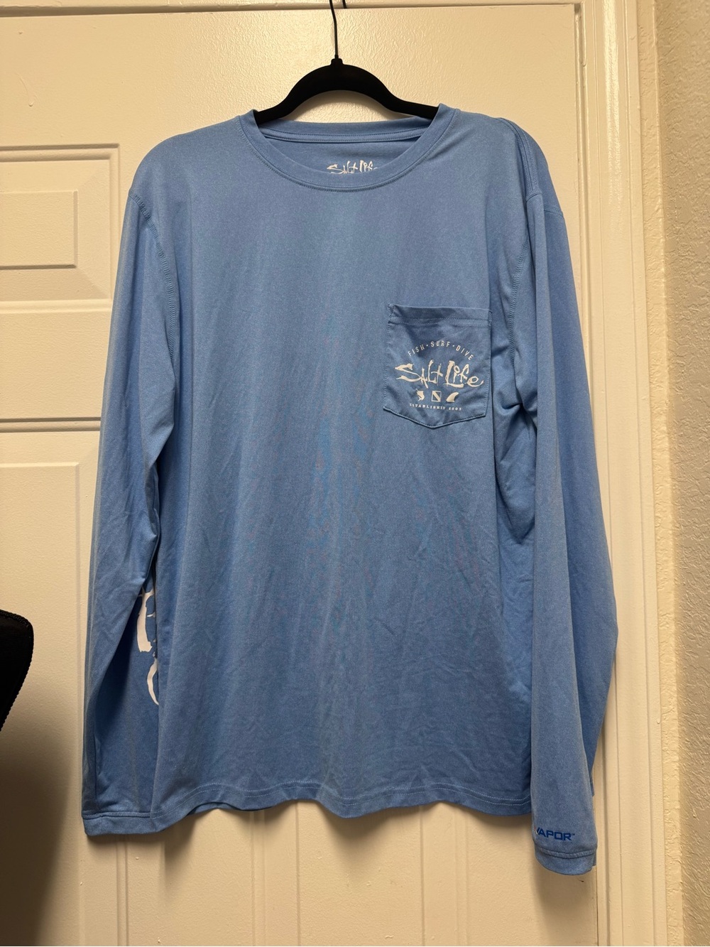 Salt Life Men’s Long Sleeve Pocket Tee - Sky Blue